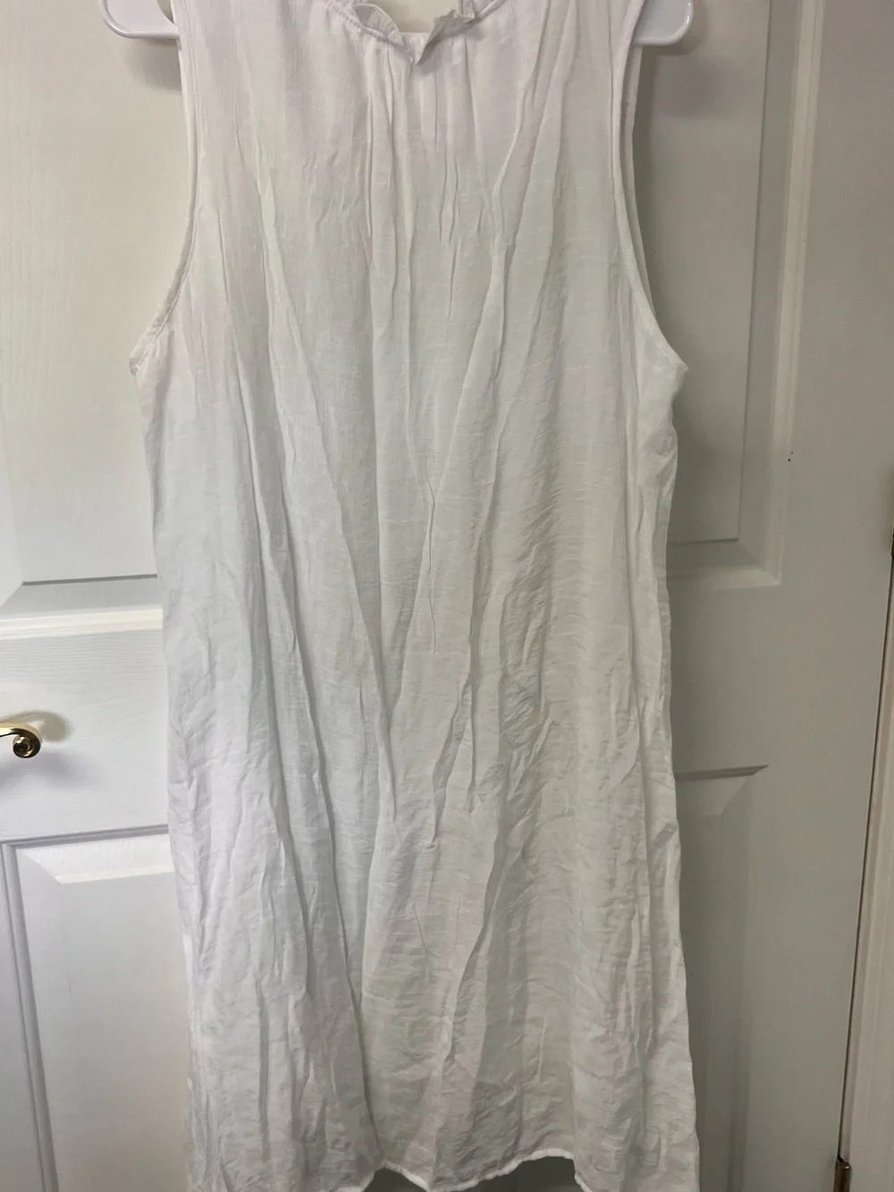 Indigo Kori White Sleeveless Lace-Trim Mini Dress - Picture 2 of 5